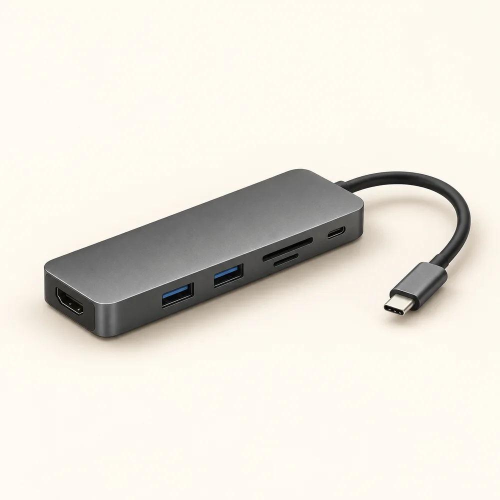 8-in-1 USB-C Dock — illustration; exact model may differ